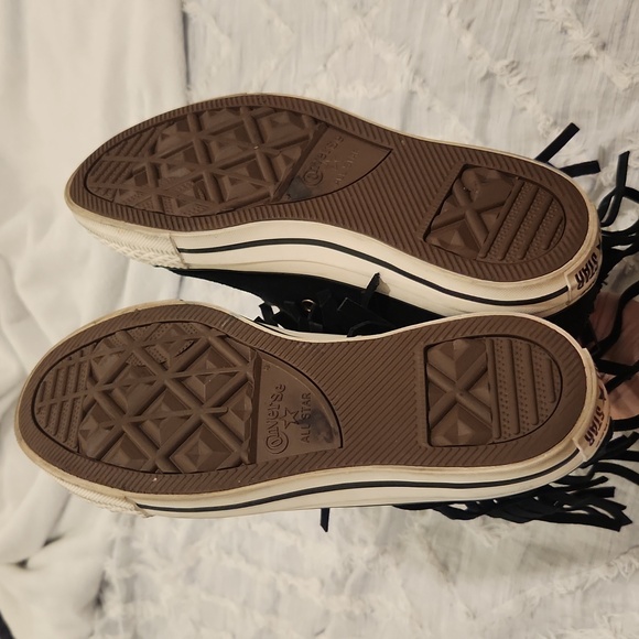 Converse Black Fringe High-Top Women's Shoes size 7! - Picture 5 of 9